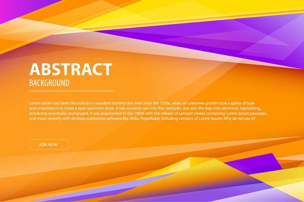 abstracte achtergrond geometrische moderne Business Design bedrijfsbrochure, flyer, cover sjabloon. Abstracte diagonale achtergrond Violet, geel en oranje lijnen. vector illustratie EPS 10 kunst - Vector, afbeelding