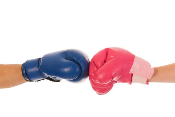 Boxing man and woman - Фото, изображение