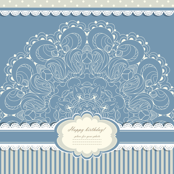 Beautiful lace pattern background vector - Διάνυσμα, εικόνα
