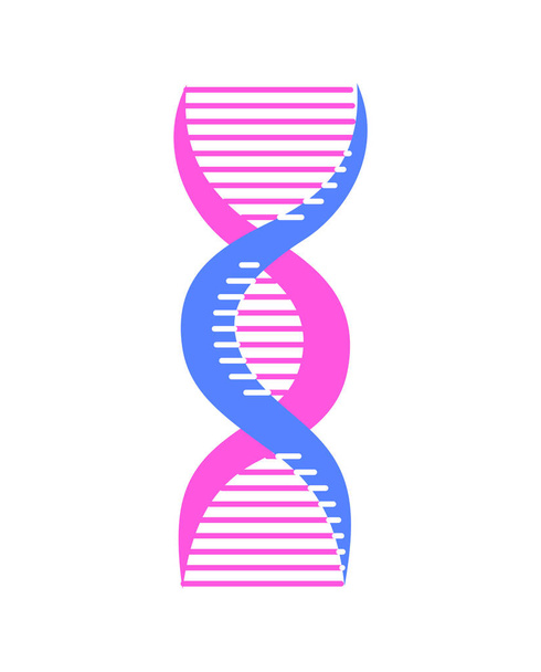 Simbolo astratto del filamento di DNA. Isolato su sfondo bianco. Illustrazione del concetto vettoriale
. - Vettoriali, immagini