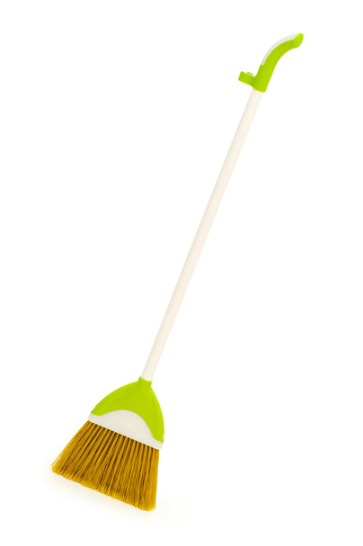 Cleaning broom isolated on the white - Photo, Image