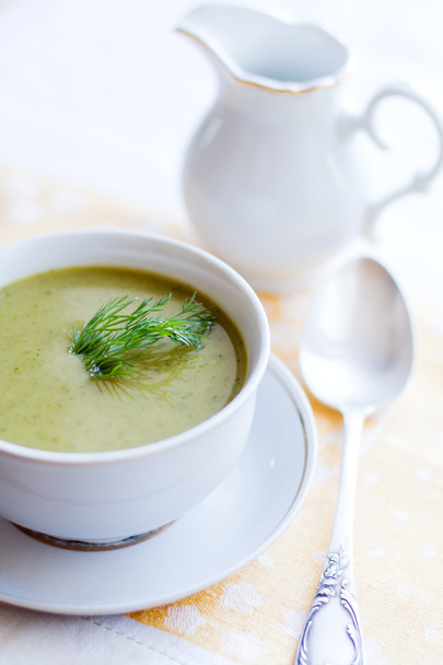 Broccoli green fresh cream soup - Foto, Imagem