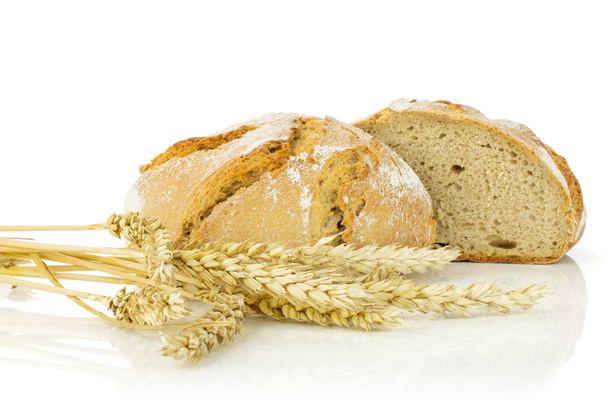 Rye wheat bread isolated on white - Photo, Image
