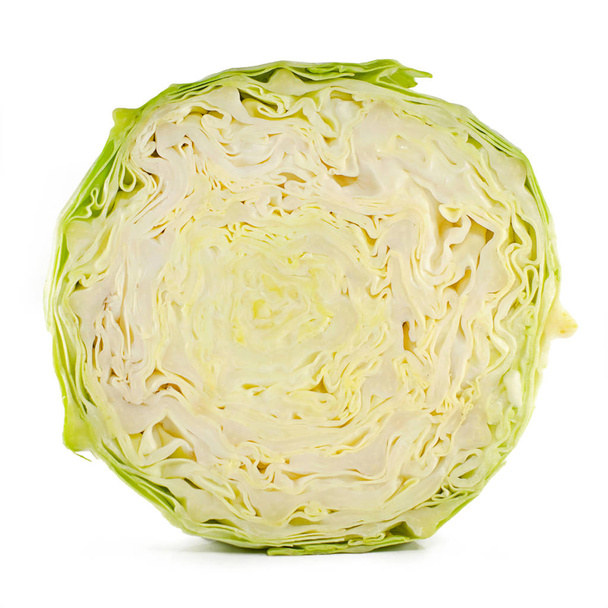 Green cabbage  isolated on white background - Photo, Image