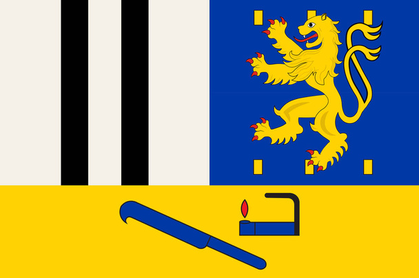 Siegen-Wittgenstein zászlaja Észak-Rajna – Vesztfália, Németország - Vektor, kép