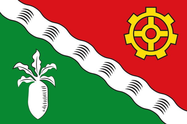 Flaga Leopoldshoehe w Nadrenii Północnej-Westfalii, Niemcy - Wektor, obraz