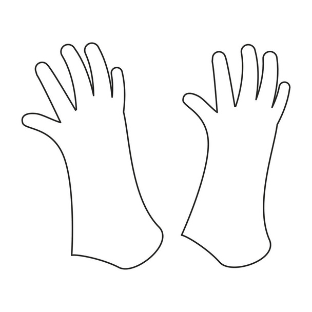 γάντια παροχή καθαρισμού σε λευκό φόντο - Διάνυσμα, εικόνα