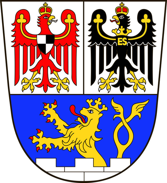 Coat of arms of Erlangen in Middle Franconia in Bavaria, Germany - Vector, Image