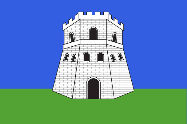 Флаг Бастии в Корсике, Франция
 - Вектор,изображение