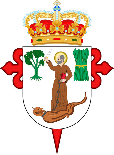 Wappen von jerez de los caballeros in der extremadura von Spanien - Vektor, Bild