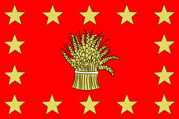Flaga Vouz w Ardenach w regionie Grand Est we Francji - Wektor, obraz