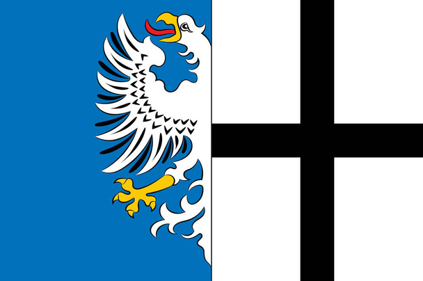 Vlajka Meschede v Severním Porýní-Vestfálsku, Německo - Vektor, obrázek