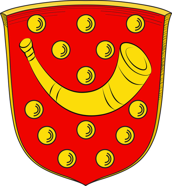 Státní znak Nordhorn v dolních Sasku, Německo - Vektor, obrázek