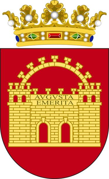 Escudo de Mérida en Extremadura de España
 - Vector, Imagen