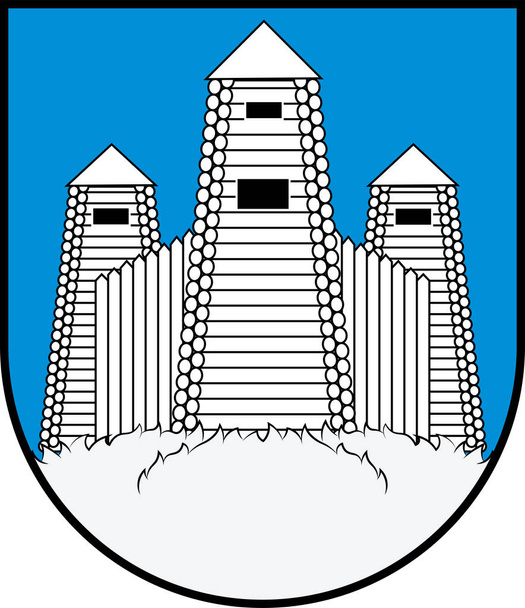 Escudo de la ciudad de Saldus en Curlandia, Letonia
 - Vector, imagen