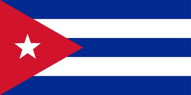 Bandeira da República de Cuba
 - Vetor, Imagem