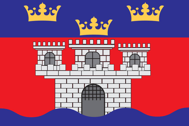 Flaga powiatu Jonkoping – Hrabstwo w południowej Szwecji - Wektor, obraz