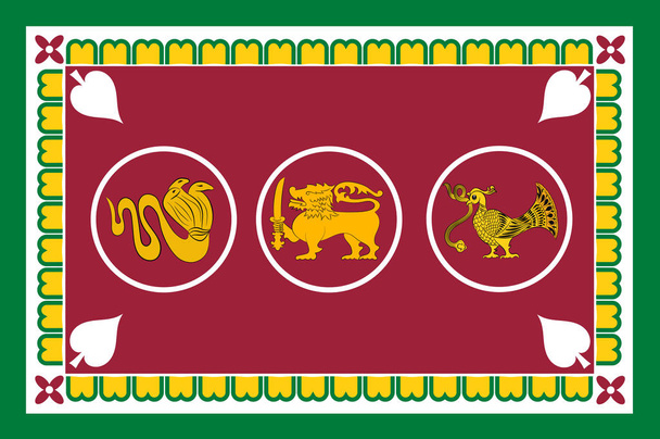 スリランカ西部州の国旗 - ベクター画像