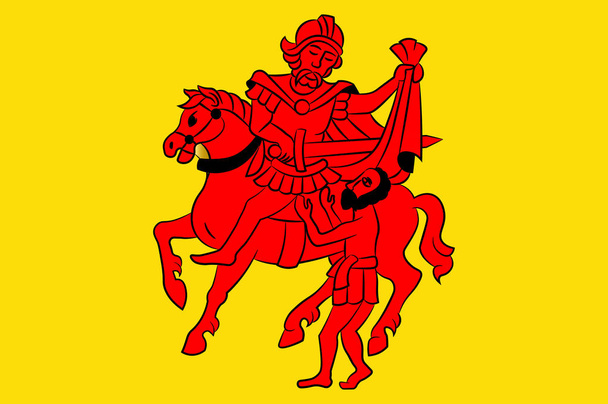 北ライン・ウェストファリアのセンデンホルストの旗, ドイツ - ベクター画像