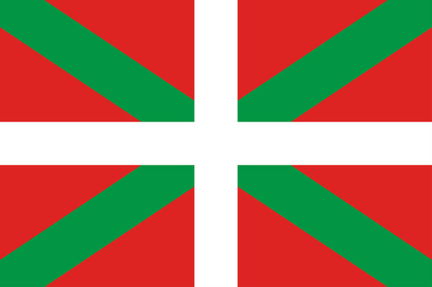 Flagge des Baskenlandes in Spanien - Vektor, Bild