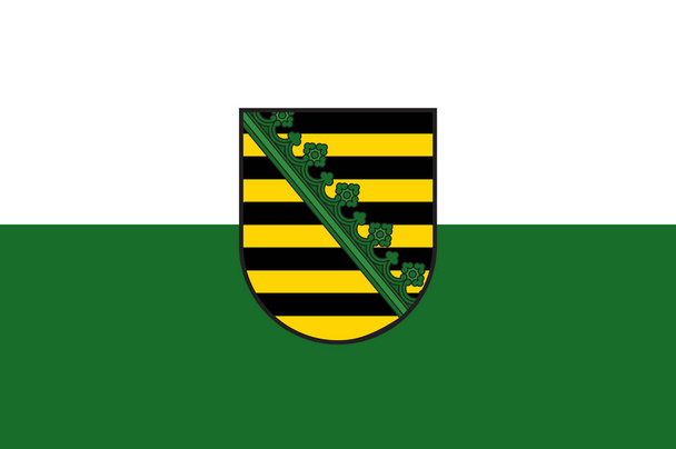 ドイツのザクセン州の国旗 - ベクター画像