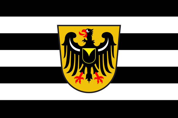 Waltropin lippu Nordrhein-Westfalenissa, Saksassa
 - Vektori, kuva