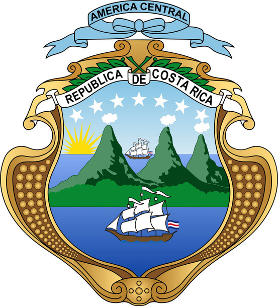 Coat of arms of Costa Rica - Vector, Image