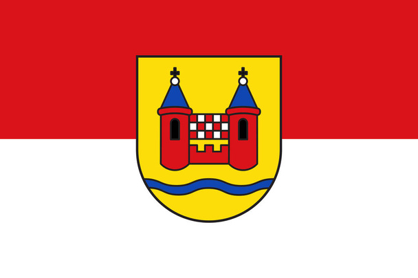 Schwelmská vlajka v Severním Porýní-Vestfálsku, Německo - Vektor, obrázek