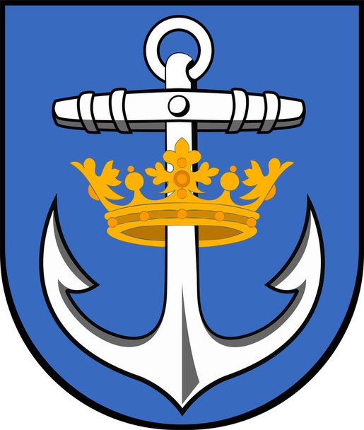 Herb Frederikshavn w Danii w regionie Jutlandia Północna - Wektor, obraz