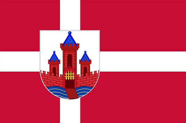 Прапор Randers, у центрі Ютландії Данії - Вектор, зображення