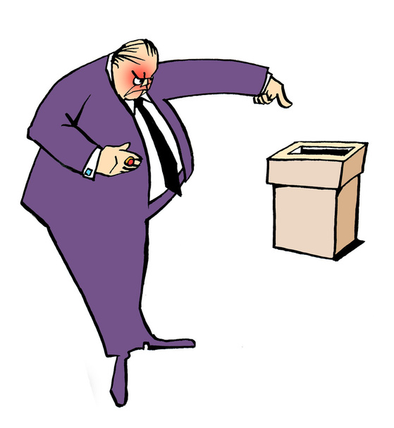 Karikatur. Strenge Wahlen - Foto, Bild