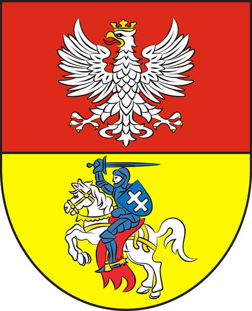 Wappen von Bialystok in der Woiwodschaft Podlachien im Nordosten - Vektor, Bild
