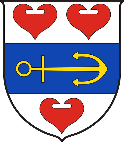 Εθνόσημο της Tecklenburg στη Βόρεια Ρηνανία-Βεστφαλία, Γερμανία - Διάνυσμα, εικόνα