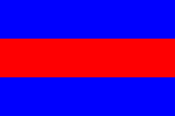 Flag of Prague 6 in Czech Republic - Vector, Image