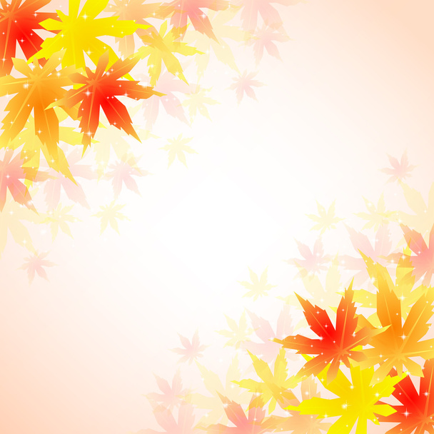 Feuilles d'érable automne fond
 - Vecteur, image