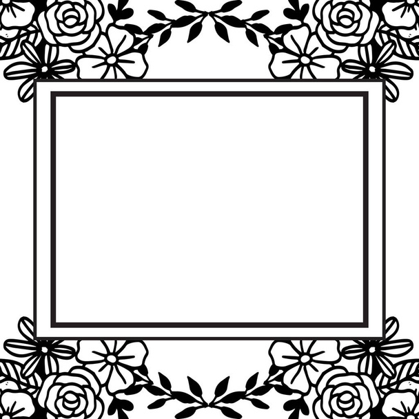 Elegant flower frame, for wallpaper of banner, posters, card. Vector - Vector, imagen
