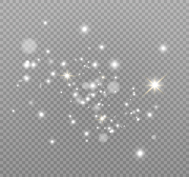 Las chispas blancas estrellas
  - Vector, Imagen