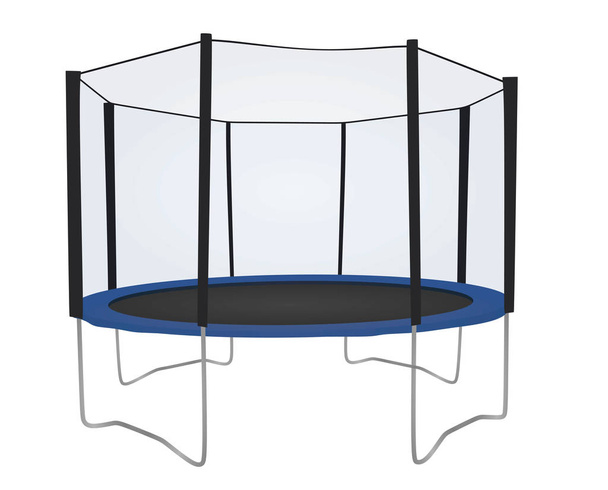 Kinderen trampoline. Behuizing net. vector illustratie - Vector, afbeelding