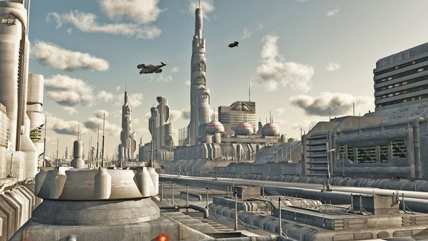 Вид на город будущего
 - Фото, изображение