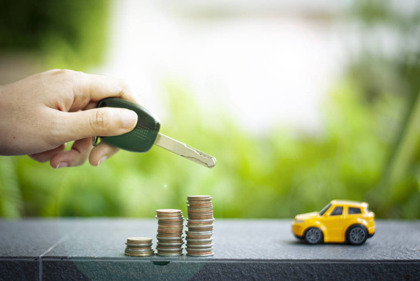 Návrh úvěru na automobil peníze na koupi domácího nebo obchodního investování - Fotografie, Obrázek