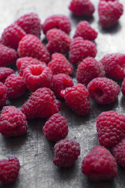 red,delicious raspberries close up - Foto, imagen