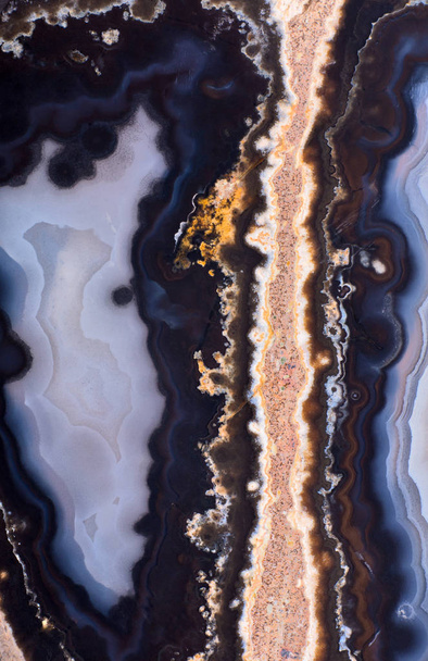 background with dark blue agate structure - Foto, afbeelding