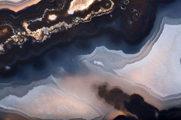 background of dark contrast agate structure - Photo, Image