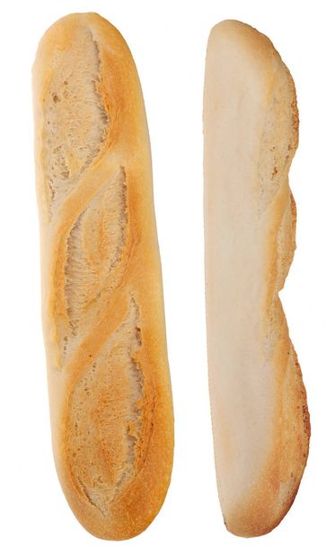 isolated french baguette two sides - Photo, Image