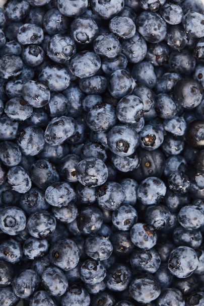top view of delicious ripe organic blueberries - Fotó, kép