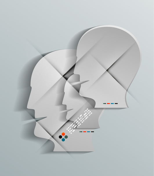 Людська голова Векторний дизайн 3d паперу
 - Вектор, зображення