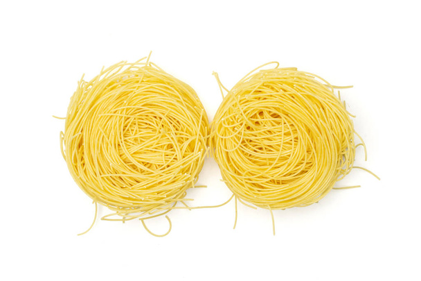 Angel hair pasta isolated on white - Valokuva, kuva