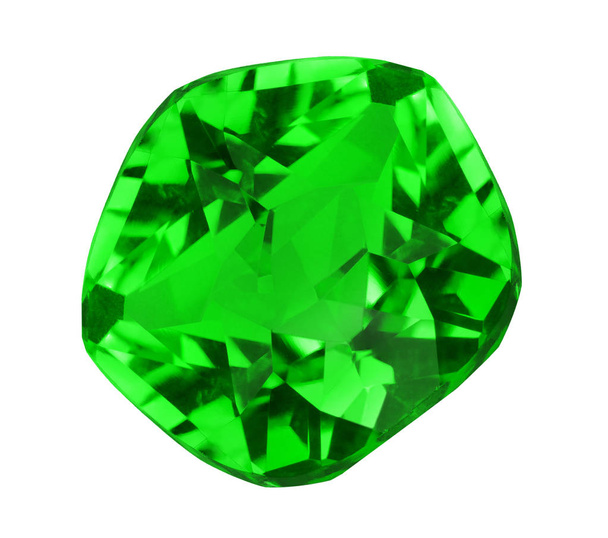isolated dark green emerald gem - Photo, Image