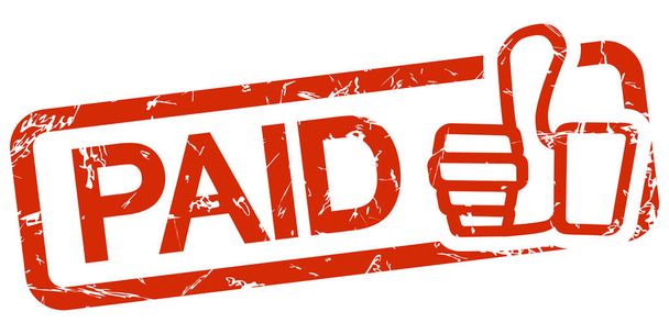 red stamp PAID - Vector, Image