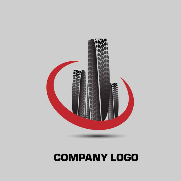 tire building logo design - Vector, Image